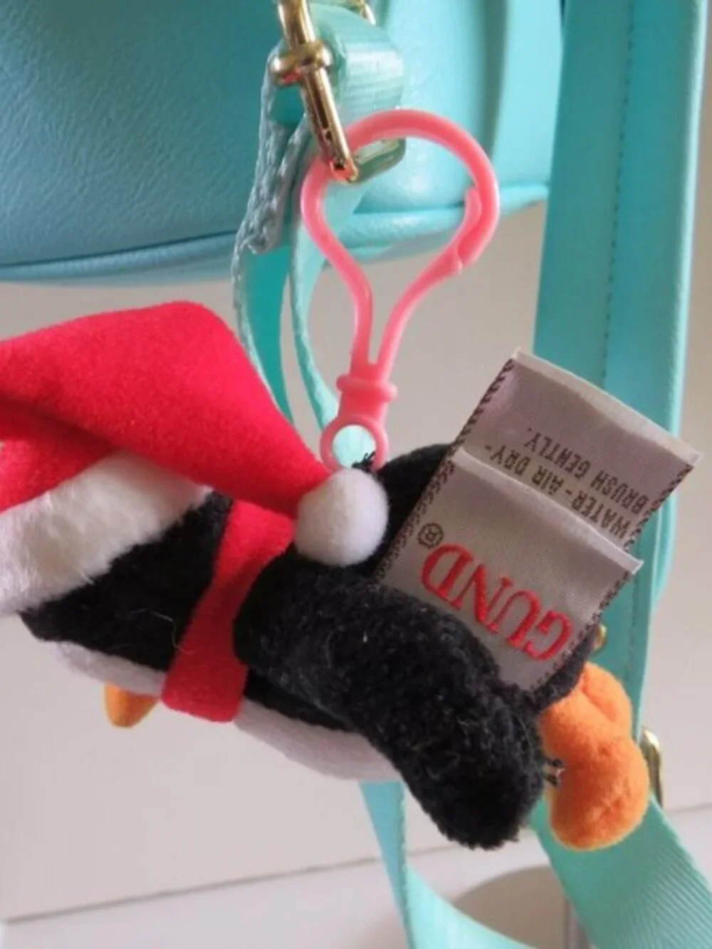 Vintage Penguin Plush Lot of 4 Webkinz Ganz Gund ABC Peace Sign Clips Christmas